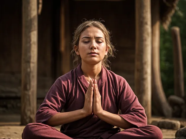 person meditating