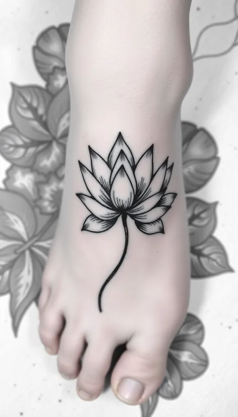 lotus flower tattoo on