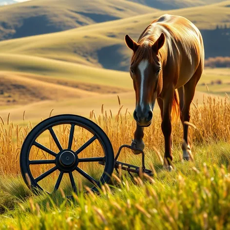 wheel horse rake grass