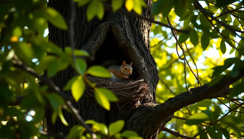 squirrel nest in tree