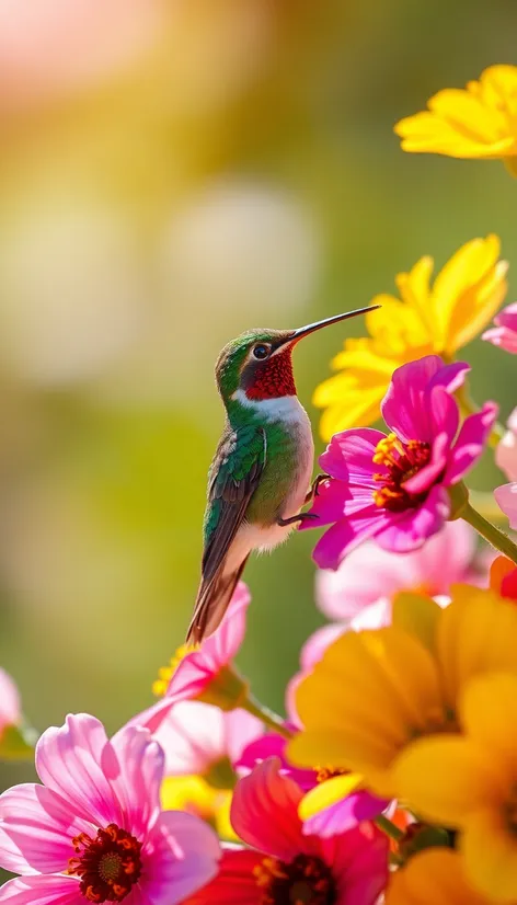 hummingbird on flower