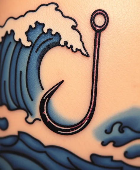 fish hook tattoo