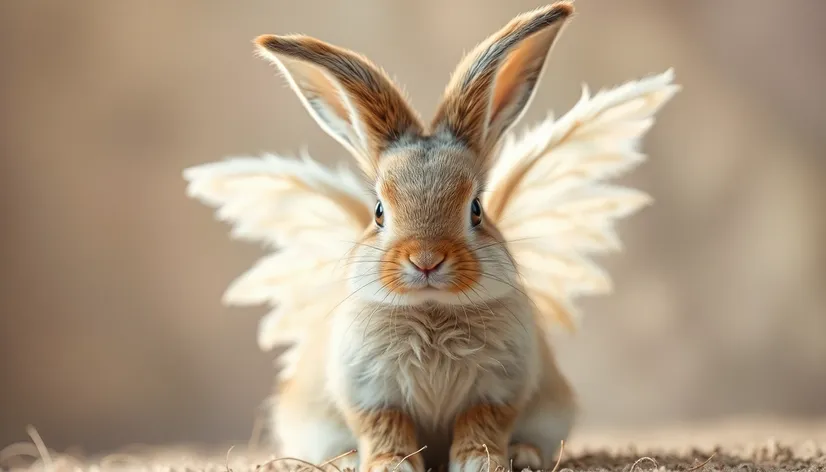 bunny with angel wings