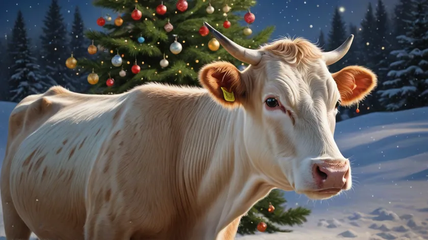 christmas cow