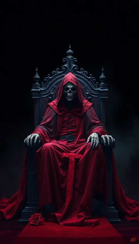 grim reaper sitting on