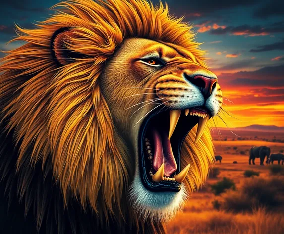 lion roar head