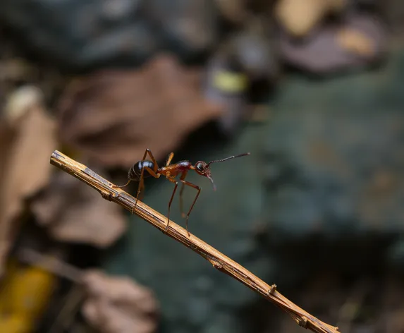 ant holding stick