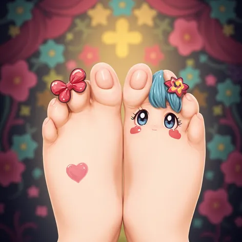 Pretty anime toes