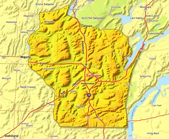 road map of wisconsin