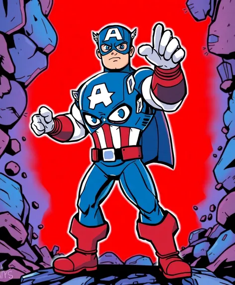 captain america cartoon pics