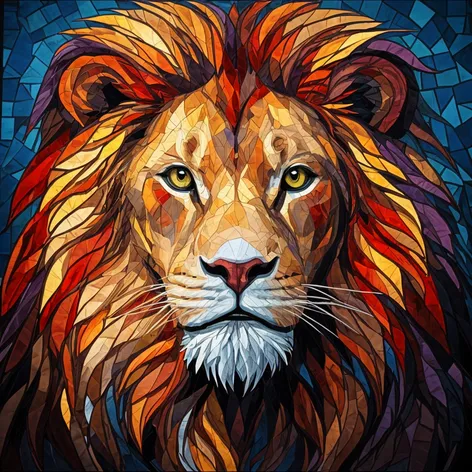 mosaic lion pattern