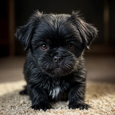 young black shih tzu