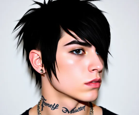 emo haircut male