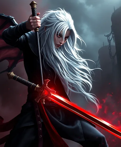 white haired demon slayer