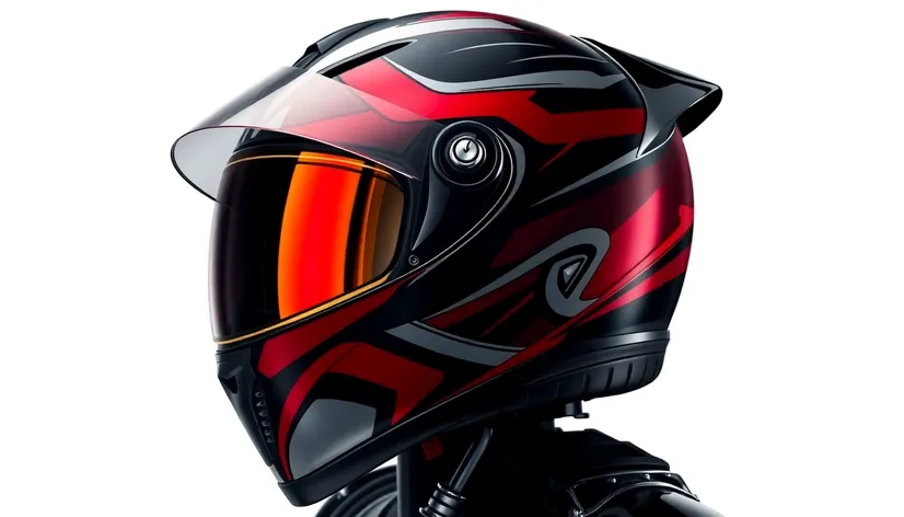 drawing of motorcycle helmet