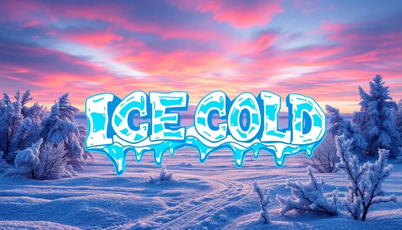 ice cold logo editable