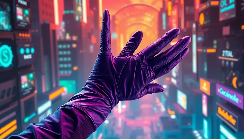 purple gloves