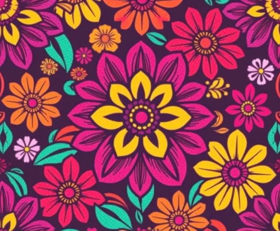 70s flower pattern