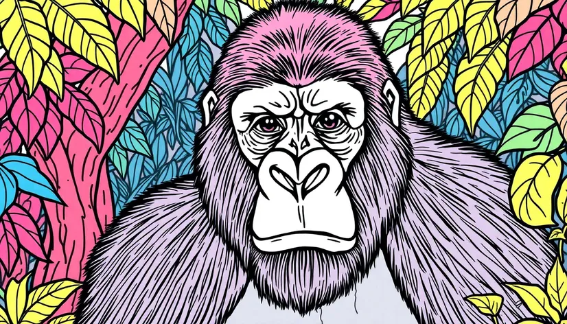 gorilla coloring pages