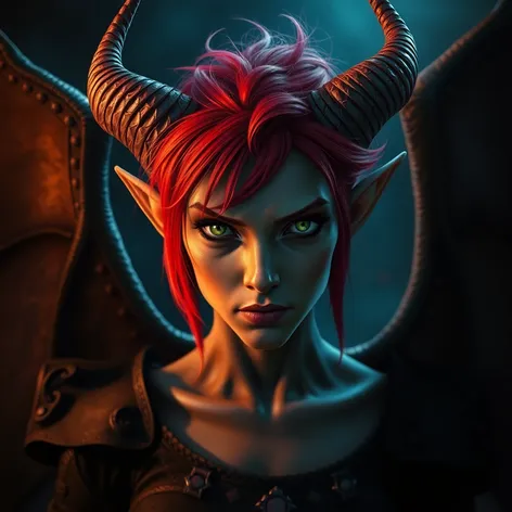 beautiful tiefling