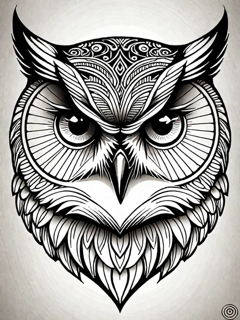 owl eyes tattoo