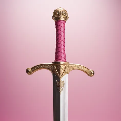 pink sword with gold