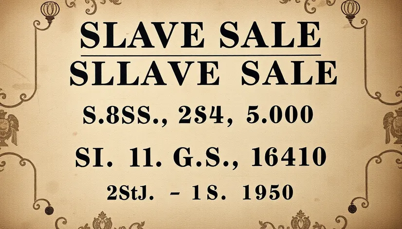 slave sale poster