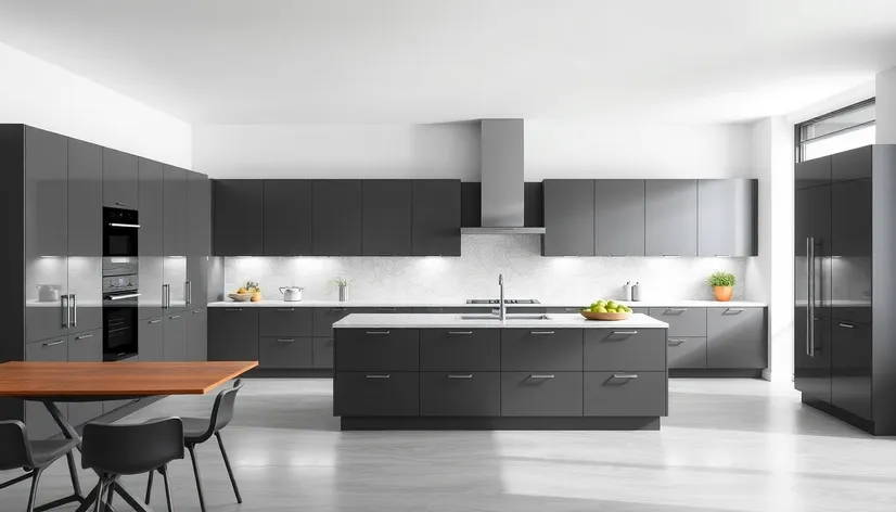 grey color kitchen cabinets