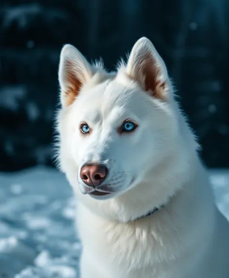 husky dog white