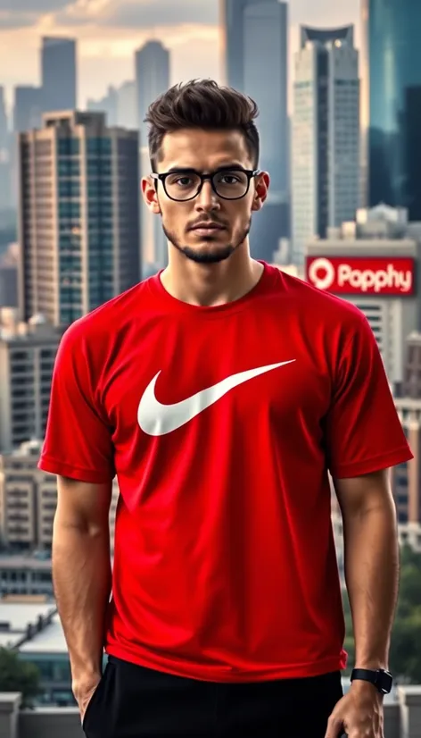 red nike shirt