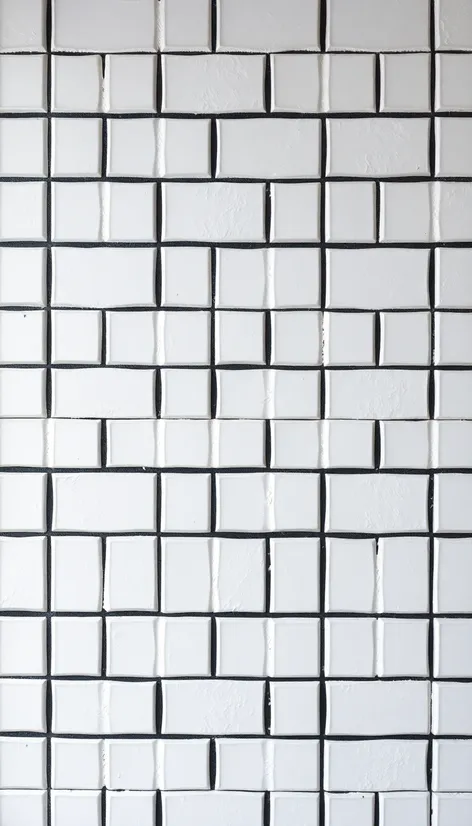 white tiles black grout