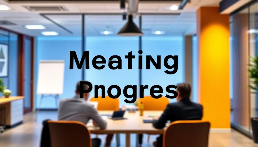 meeting in progress sign