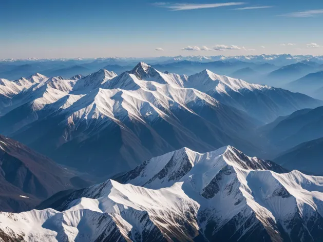 snow capped mountains