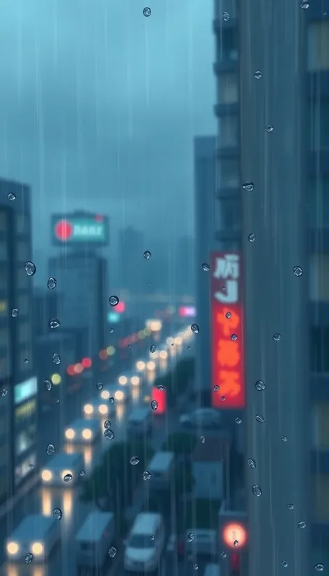 anime rain sad