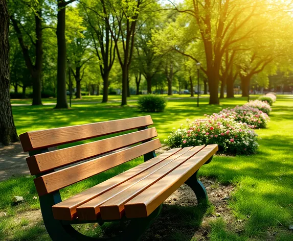 wooded park bench clipart