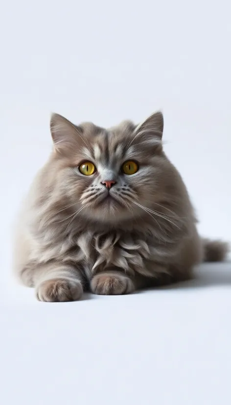 gray fluffy cat