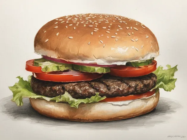 burger drawing