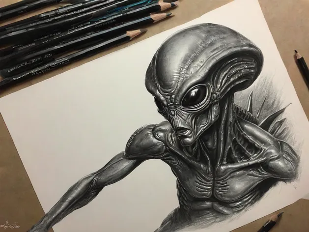 alien drawing