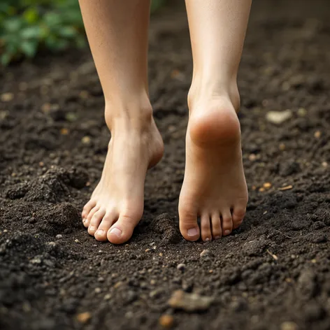 Real Women's feet walking