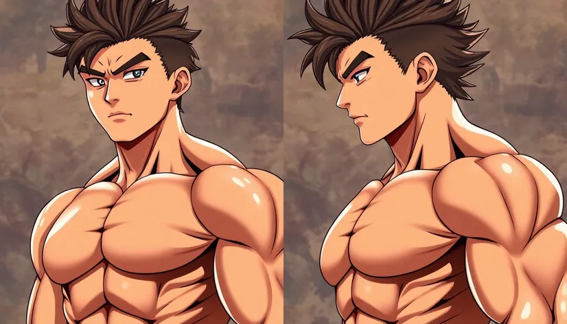 buff anime boy model