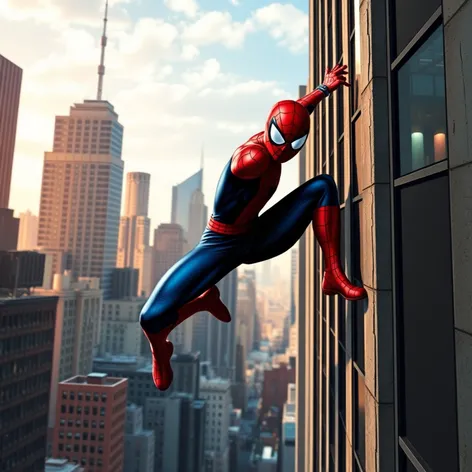 spider-man jumping off building