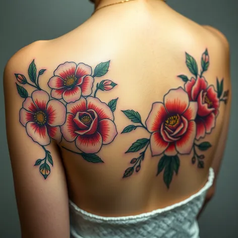 shoulder tattoos with flowers