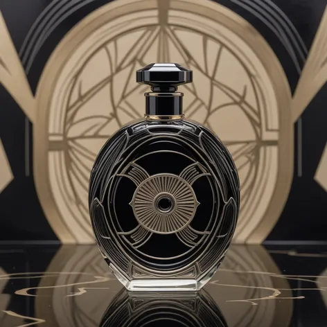 dark retrofuturistic perfume bottle