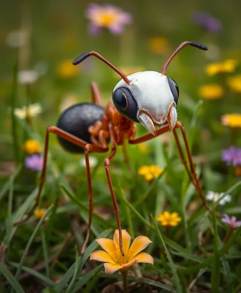 big ant with white