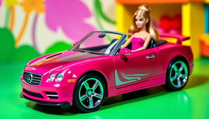 barbie in a car