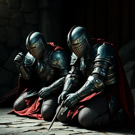 knights kneeling