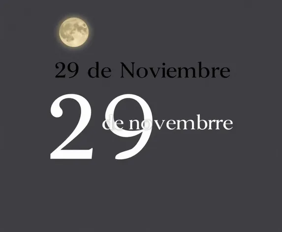 novemer 29th in spanish