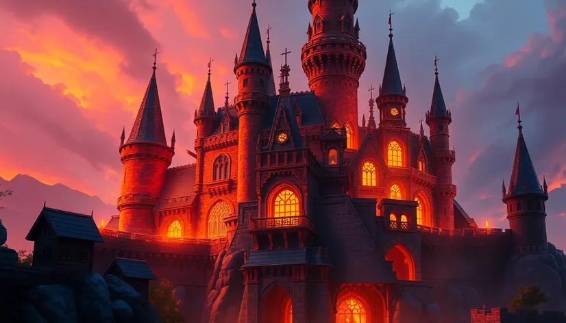 disney fire castle