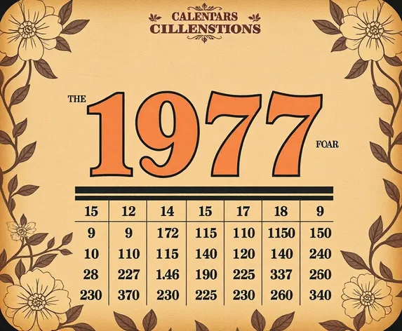 1977 calendar