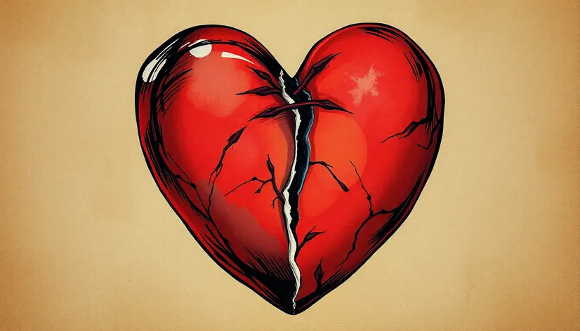 broken heart drawing